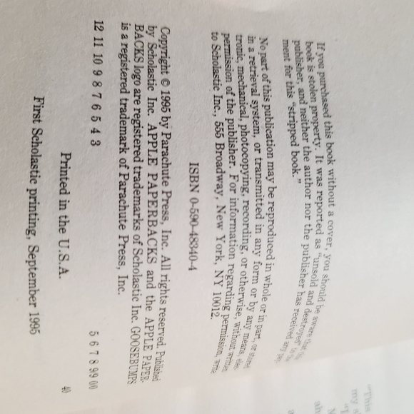 Vintage 90s 1995 Goosebumps #35 A Shocker on Shock Street R.L. Stine Scholastic - Picture 7 of 7